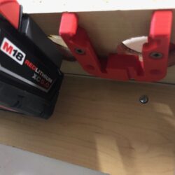 Milwaukee m18 square battery mount / holder